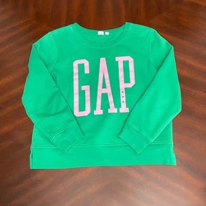 Pink and Green Gap Logo Crewneck Sweatshirt and Joggers